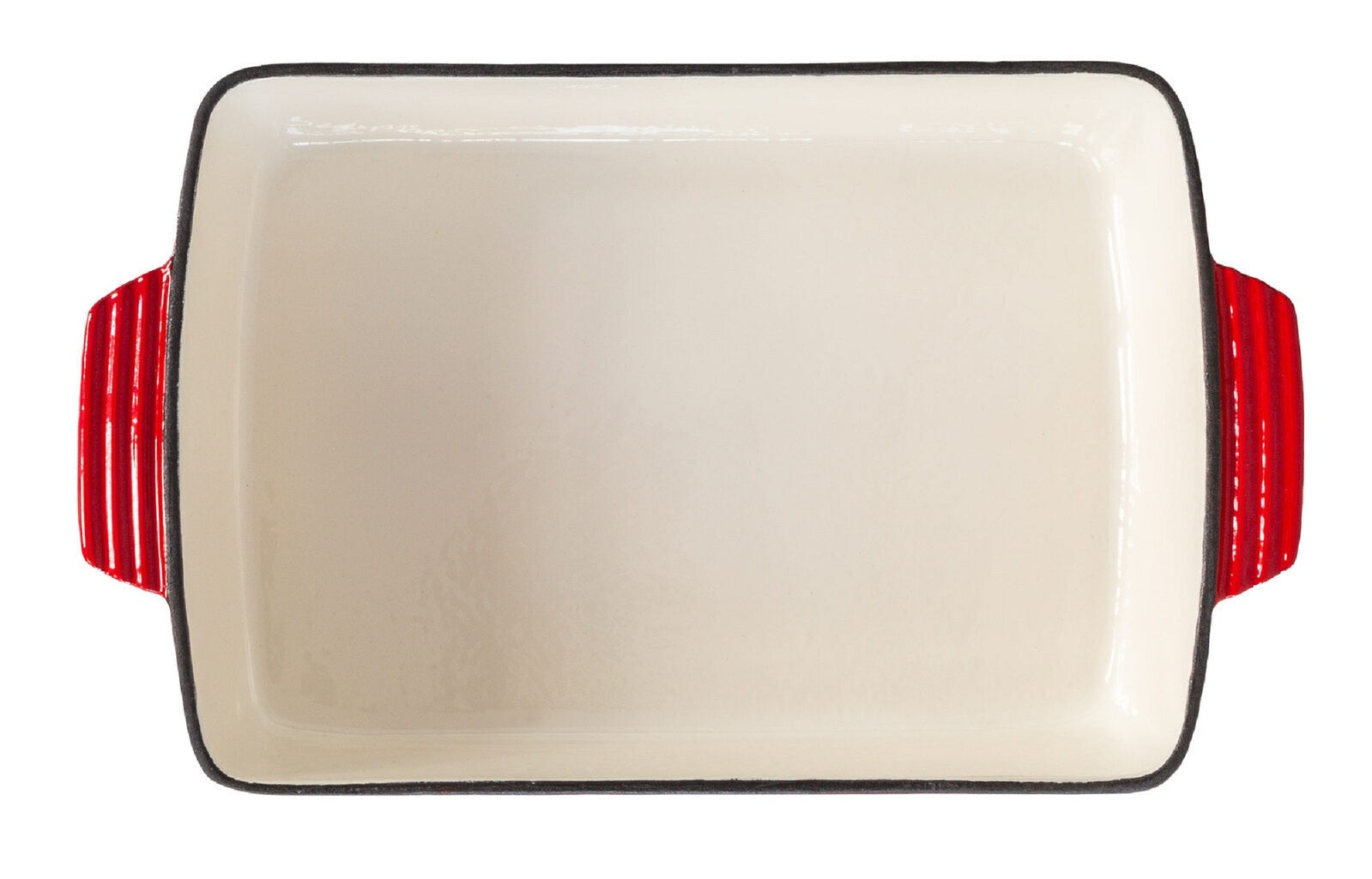 Enamelled Cast Iron 38.5x23cm Rectangular Roaster 3.4L - Red