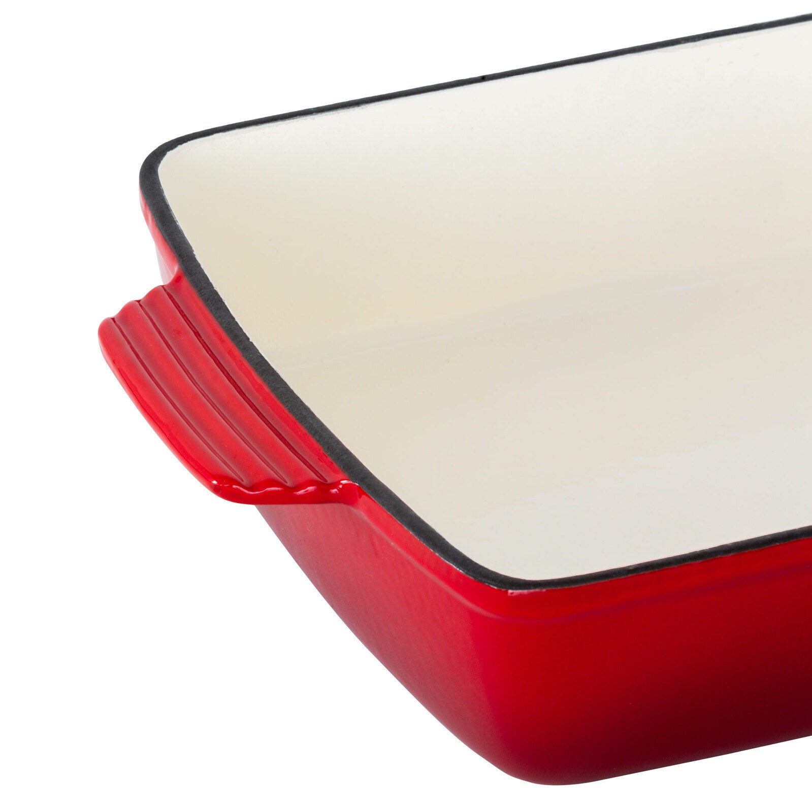 Enamelled Cast Iron 38.5x23cm Rectangular Roaster 3.4L - Red