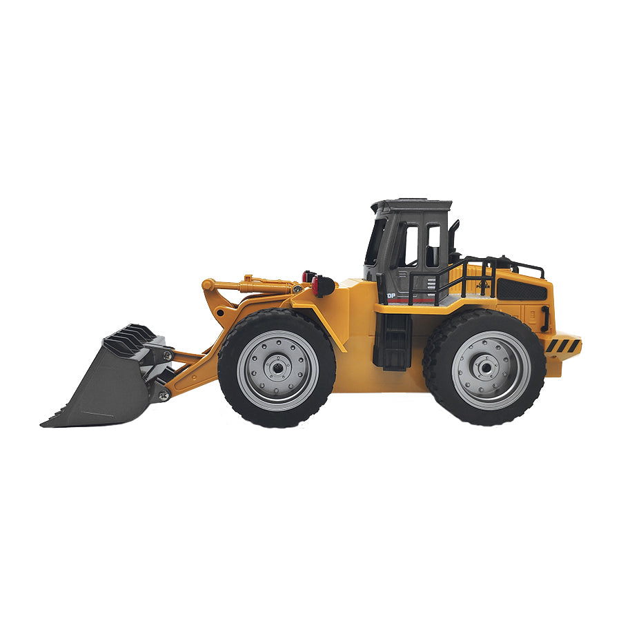 Remote Control Model Bulldozer Truck Yellow , Driving Cab and Scoop