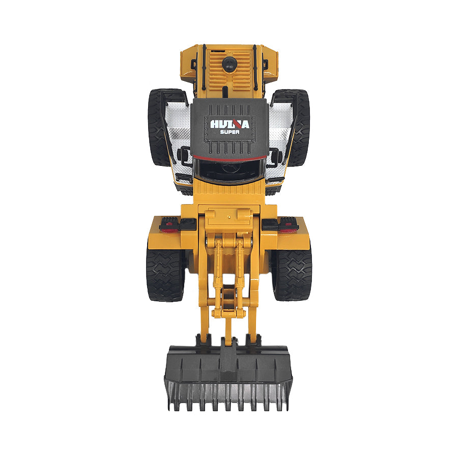 Remote Control Model Bulldozer Truck Yellow , Driving Cab and Scoop