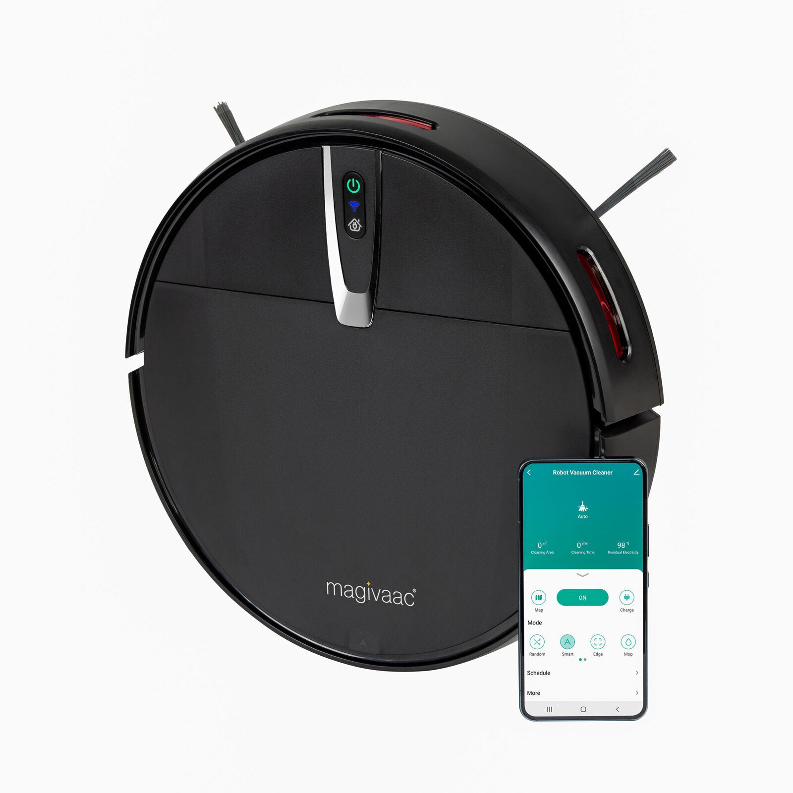 Smart Robot Vacuum Cleaner w/ 3-in-1 HEPA & Mopping Pad Black