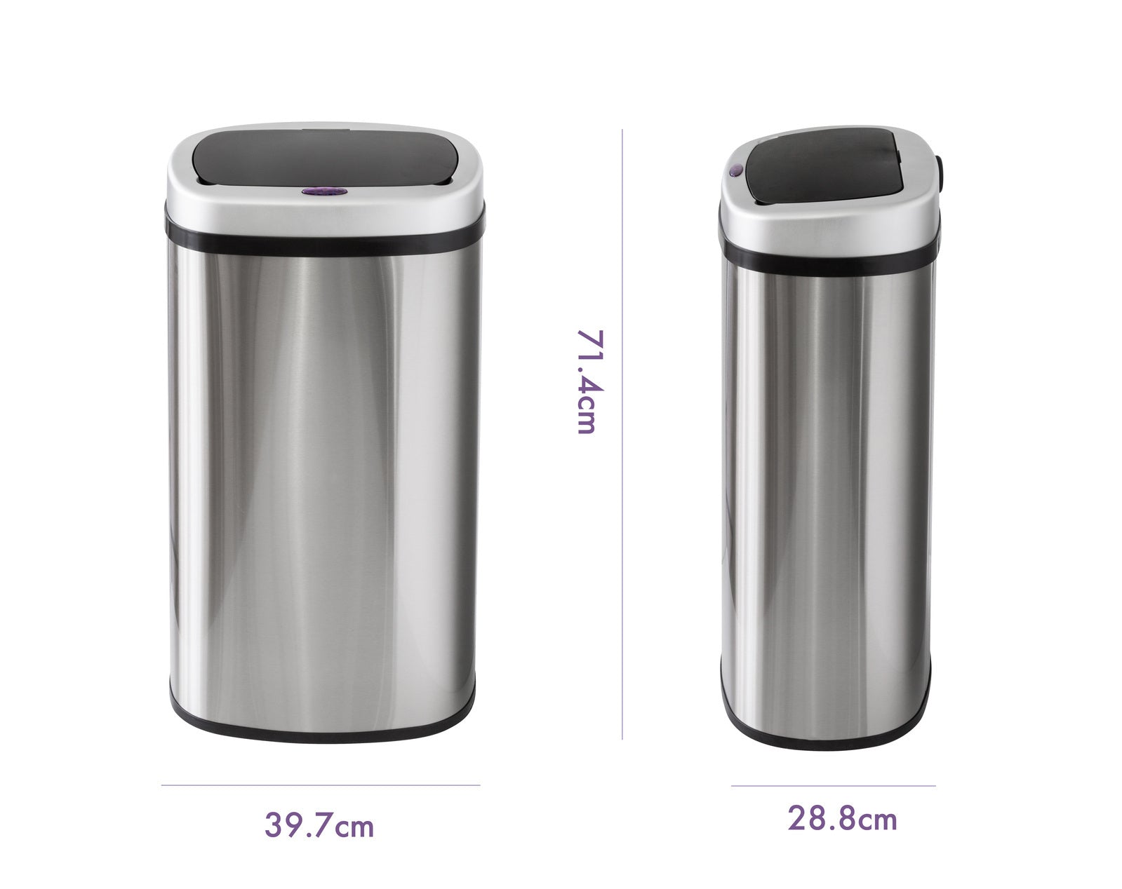 60L Stainless Steel Auto Sensor Rubbish Bin with Waterproof Lid