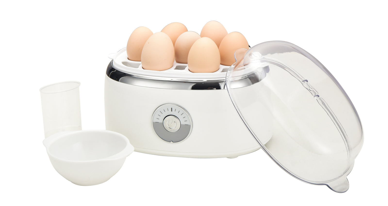 7-Egg Capacity Electric Egg Steamer, One-Button, Compact