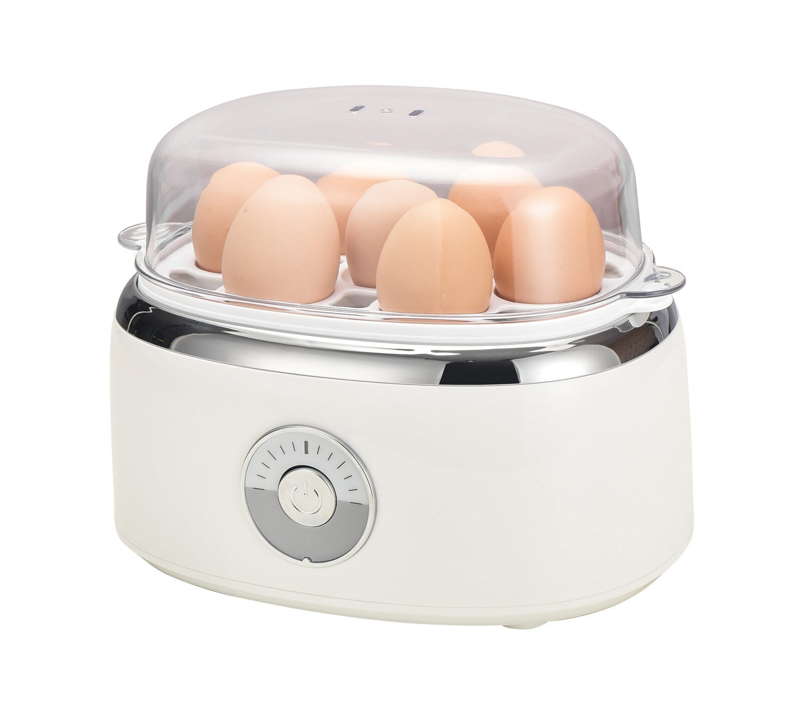 7-Egg Capacity Electric Egg Steamer, One-Button, Compact