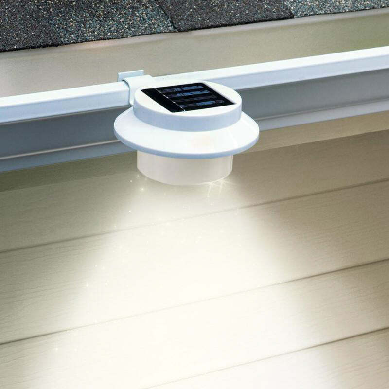 Solar Multipurpose Light 1-Piece, White w/ Screw & Mount, Energy-Saving