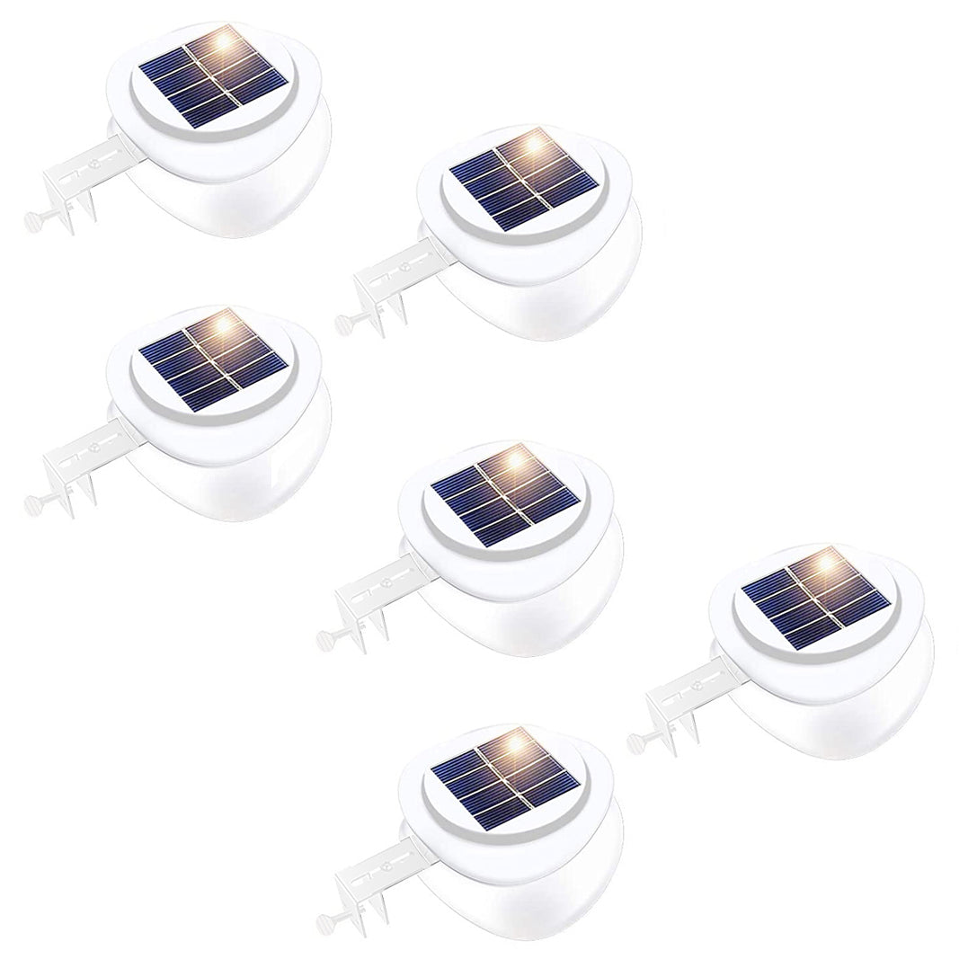 Solar Multipurpose Light 6-Piece, White w/ Screw & Mount, Energy-Saving