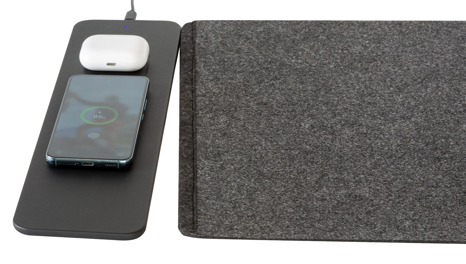 Reversible Fast Charging Mat for Smartphones & Earbuds