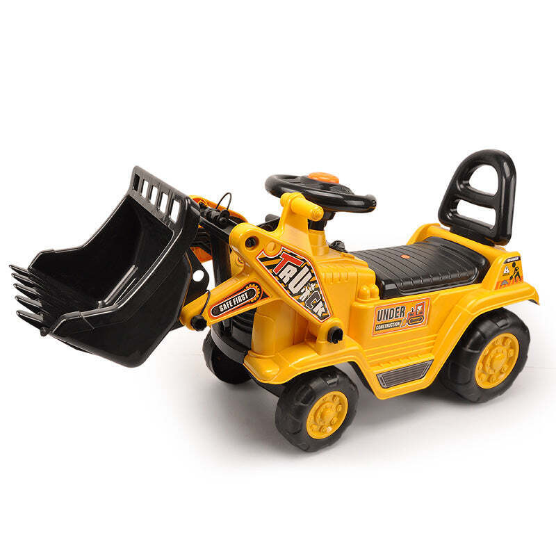 Ride-on Children's Digger Yellow w/ Interactive Gear Stick & Scoop