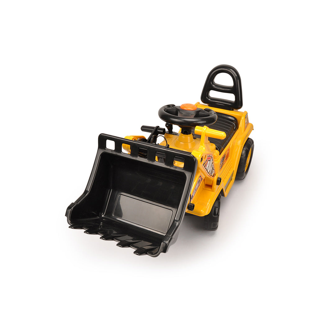 Ride-on Children's Digger Yellow w/ Interactive Gear Stick & Scoop