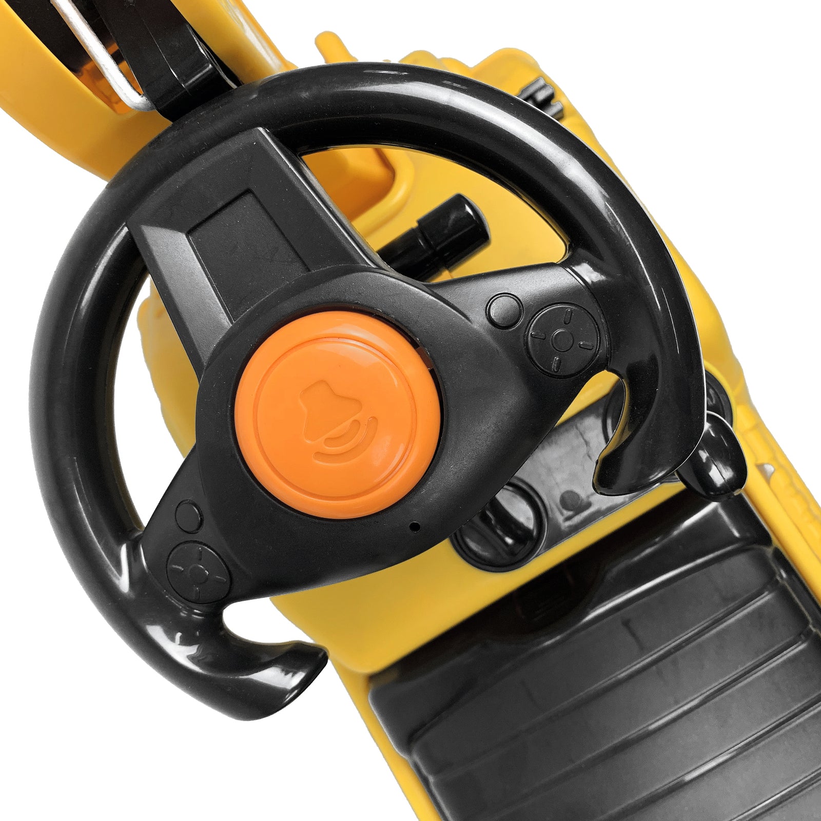 Ride-on Children's Excavator Yellow w/ Dual Operation Levers to Scoop