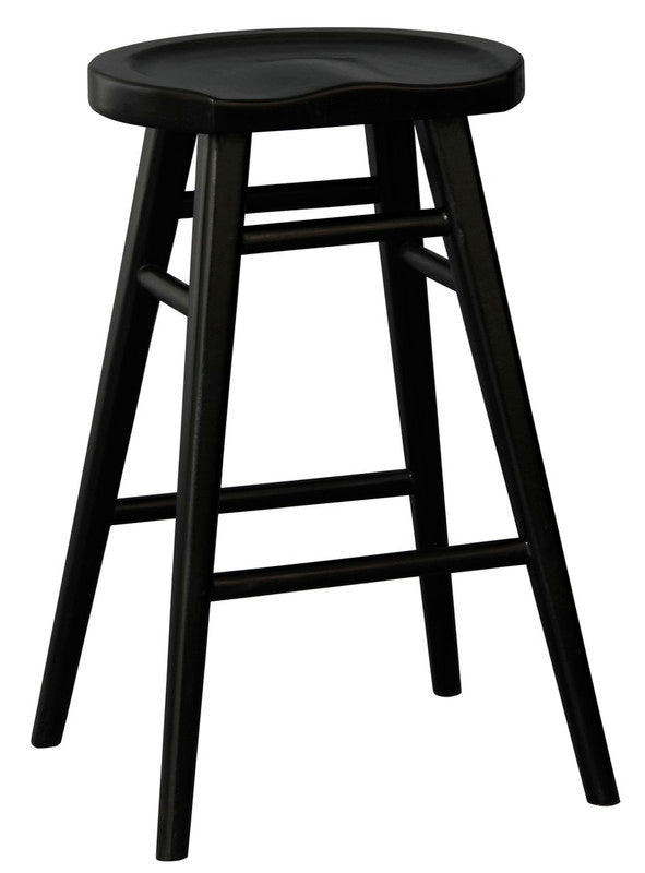 Scandinavian Timber Kitchen Counter Stool Black