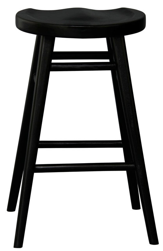 Scandinavian Timber Kitchen Counter Stool Black