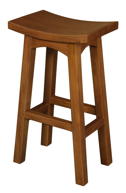 Tokyo Solid Mahogany Timber Barstool Light Pecan