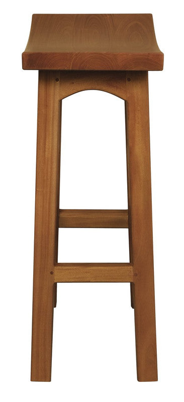 Tokyo Solid Mahogany Timber Barstool Light Pecan