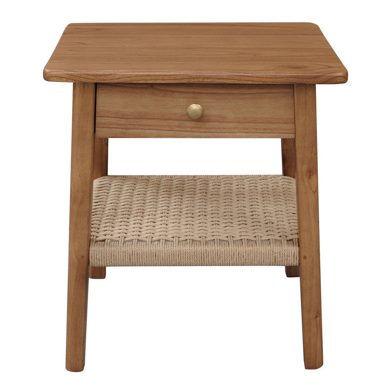 Kelly 1-Drawer Bedside Table Almond