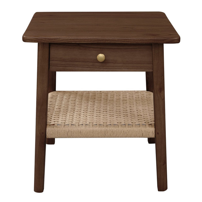 Kelly 1-Drawer Bedside Table Walnut