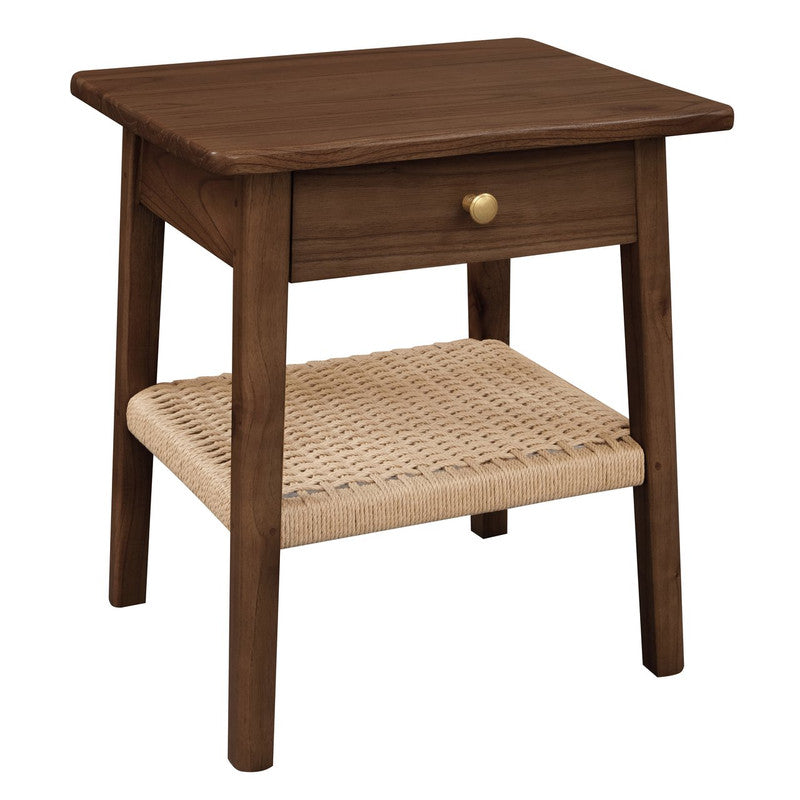 Kelly 1-Drawer Bedside Table Walnut