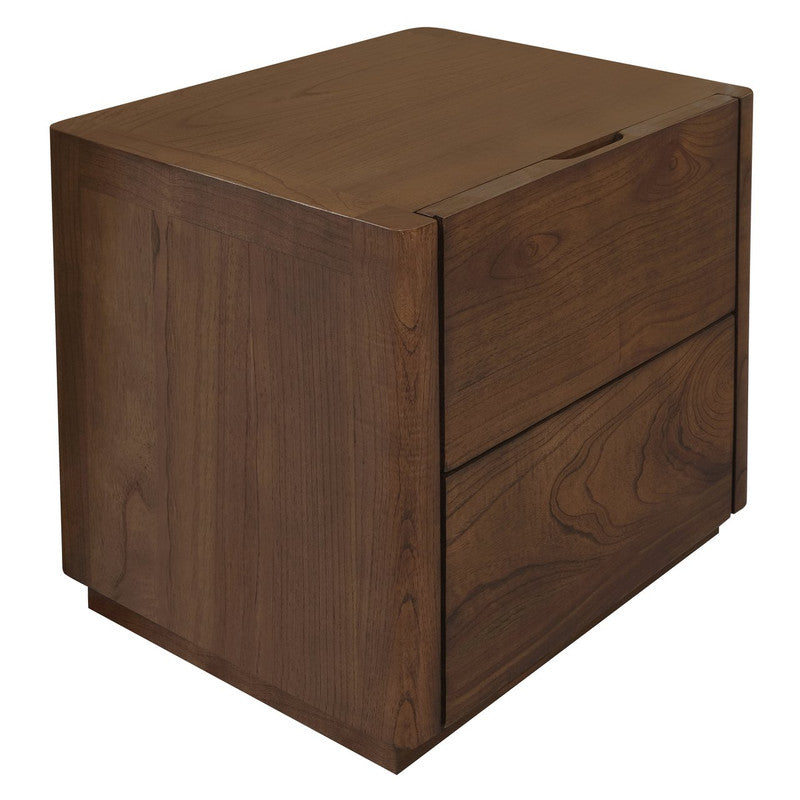 Gatsby 2-Drawer Bedside Table Walnut