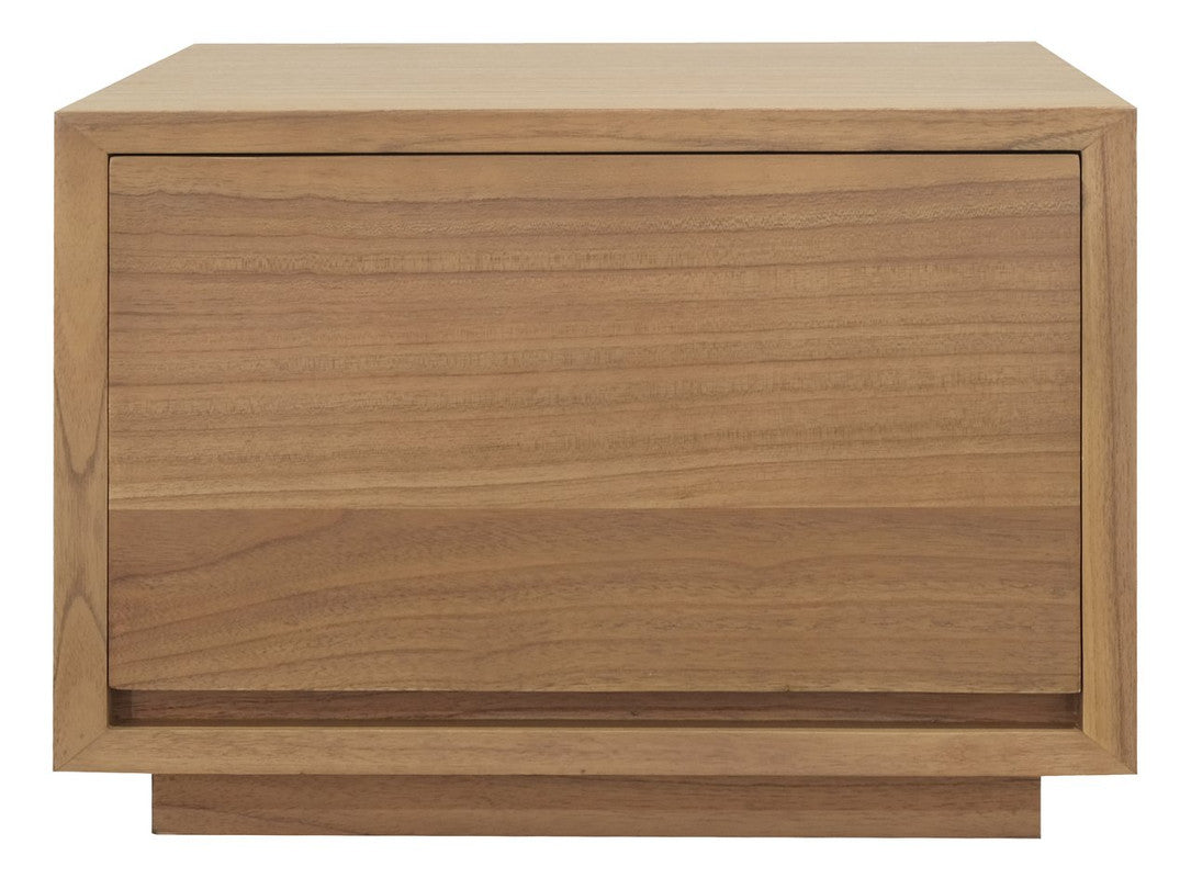 Oscar 1 Drawer Low Bedside Table Natural