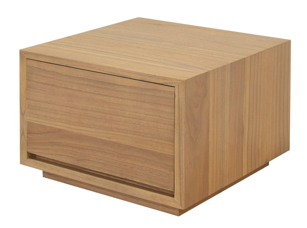Oscar 1 Drawer Low Bedside Table Natural