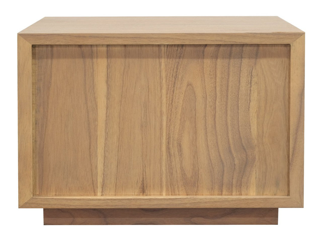 Oscar 1 Drawer Low Bedside Table Natural