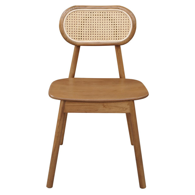 Kelly Rattan Dining Chair Almond