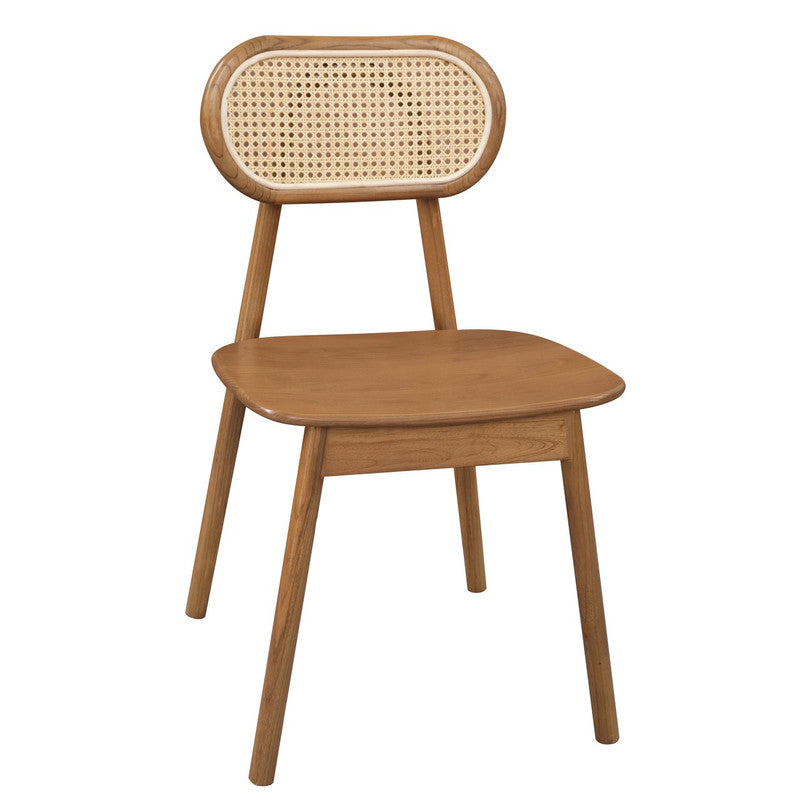 Kelly Rattan Dining Chair Almond
