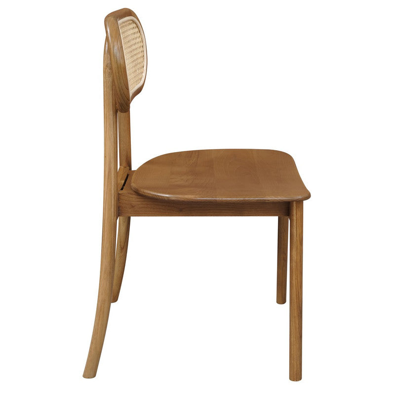 Kelly Rattan Dining Chair Almond