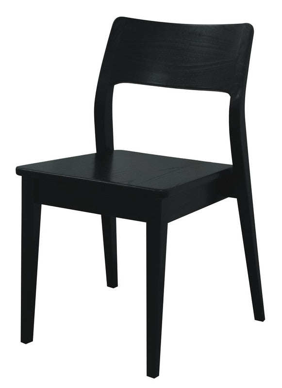 Providence Solid Oak Dining Chair - Set of 2 Black