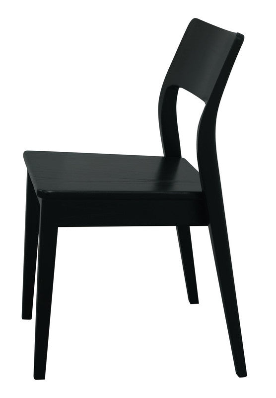 Providence Solid Oak Dining Chair - Set of 2 Black