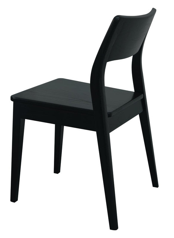 Providence Solid Oak Dining Chair - Set of 2 Black