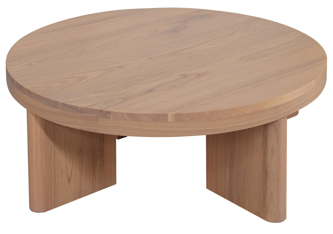 Apollo Round Solid Mindi Timber Coffe Table Natural