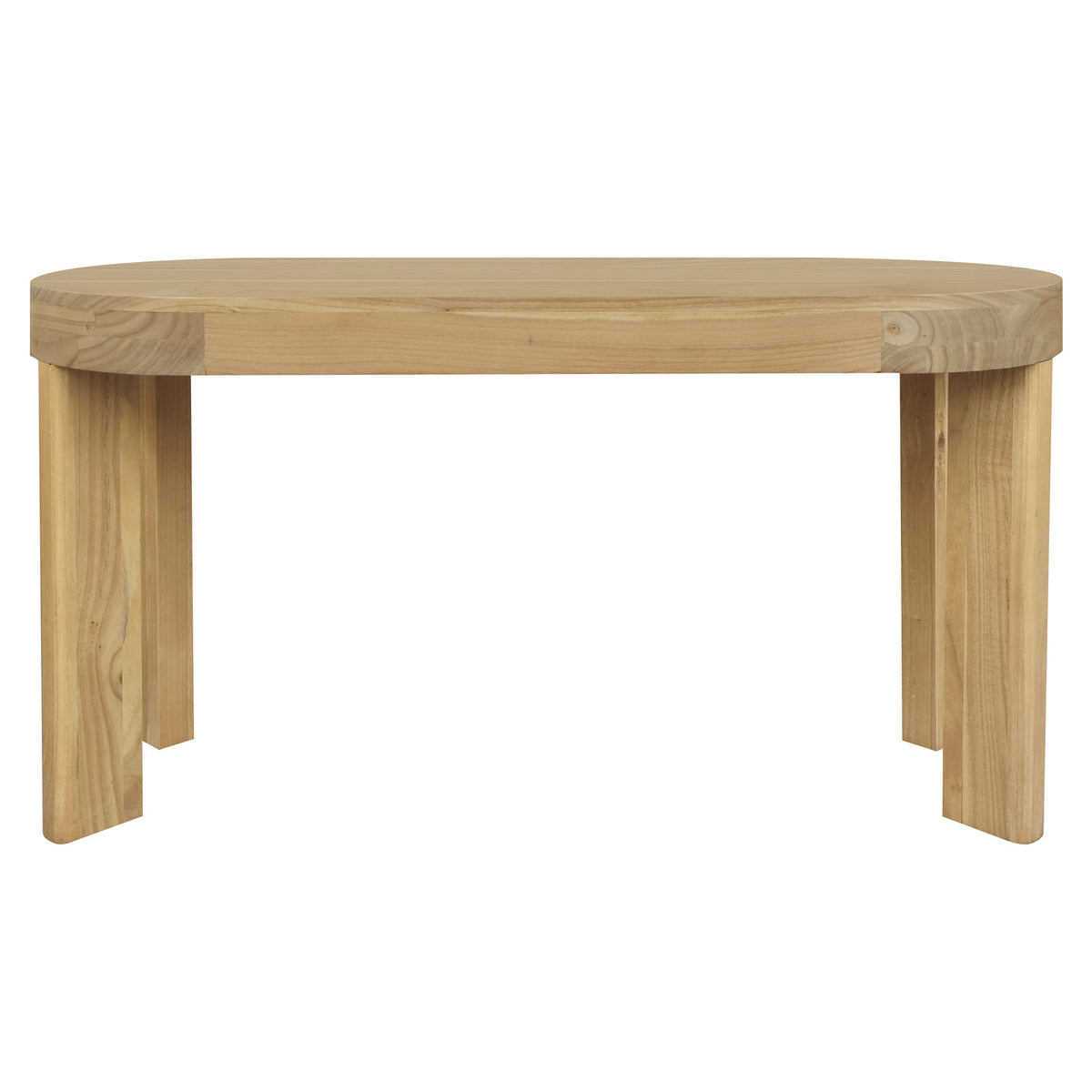 Brentwood 2 Drawer Oval Desk Natural