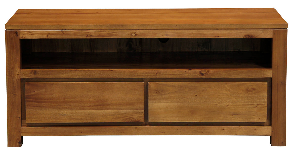 Amsterdam 2 Drawer Entertainment Unit Light Pecan