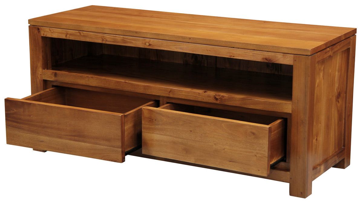 Amsterdam 2 Drawer Entertainment Unit Light Pecan
