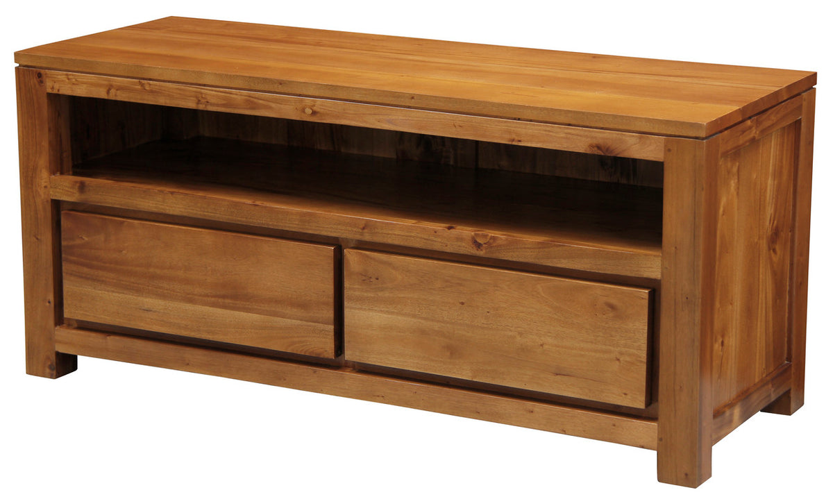 Amsterdam 2 Drawer Entertainment Unit Light Pecan