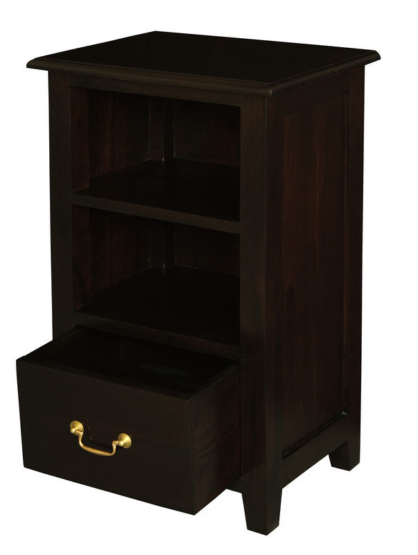Tasmania 1 Drawer Solid Mahogany Timber Lamp Table Chocolate