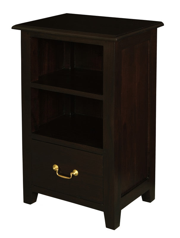 Tasmania 1 Drawer Solid Mahogany Timber Lamp Table Chocolate