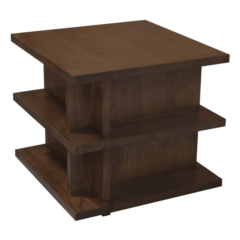 Hudson Oversized Square Side Table Walnut