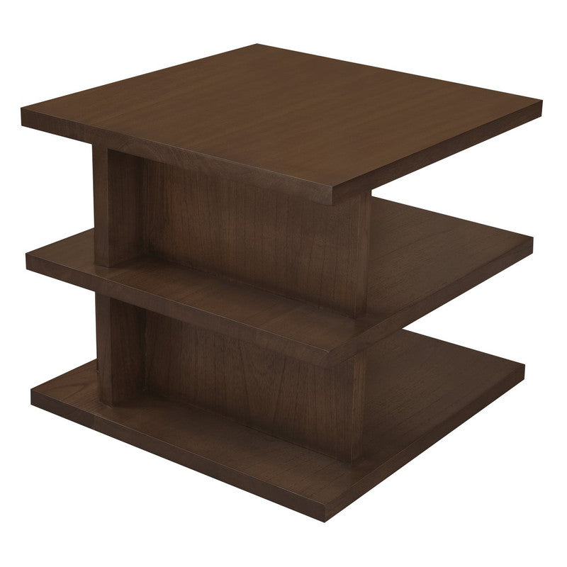 Hudson Oversized Square Side Table Walnut