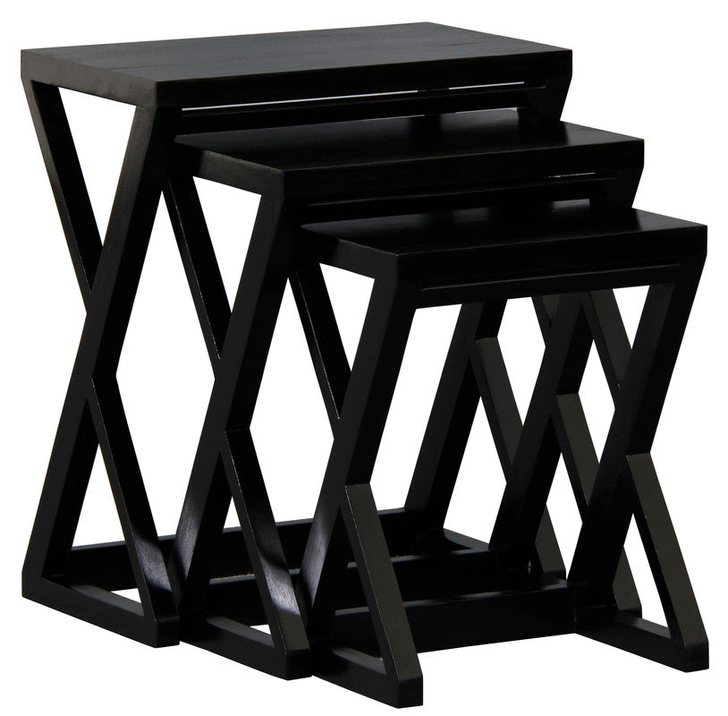 Manhattan Nest of Tables - Set of 3 Black