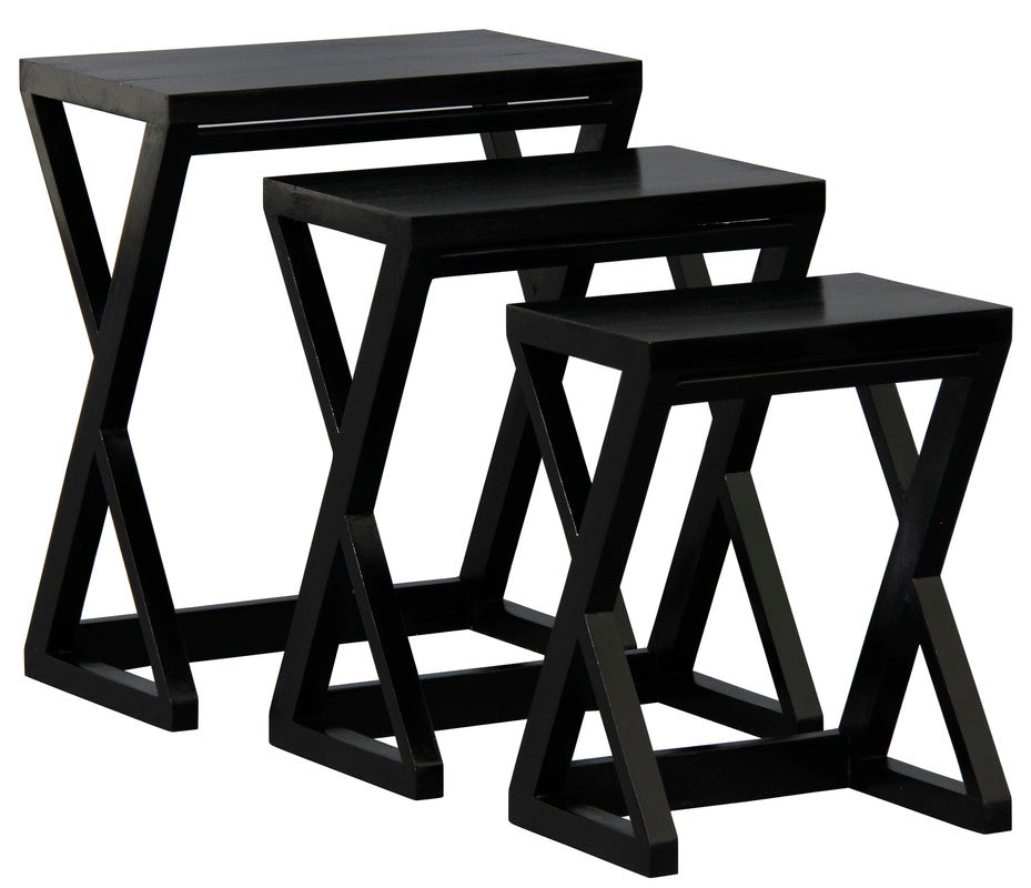 Manhattan Nest of Tables - Set of 3 Black