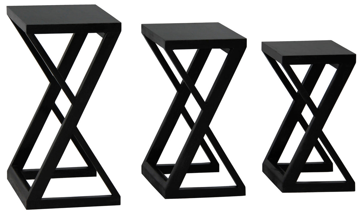Manhattan Nest of Tables - Set of 3 Black
