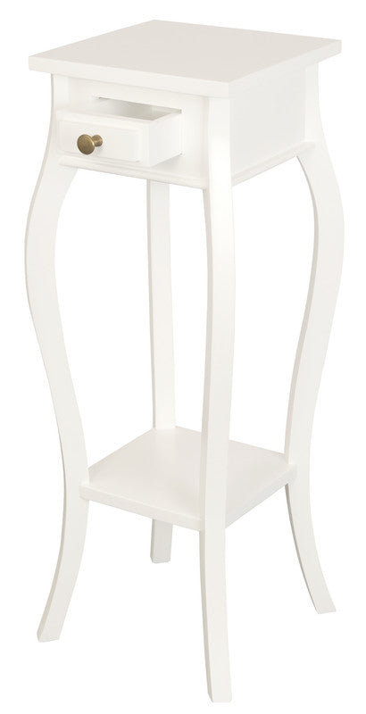 Cabriole Leg Plant Stand White