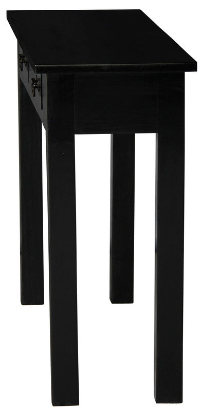 2 Drawer Straight Leg Sofa/Hall Table Black