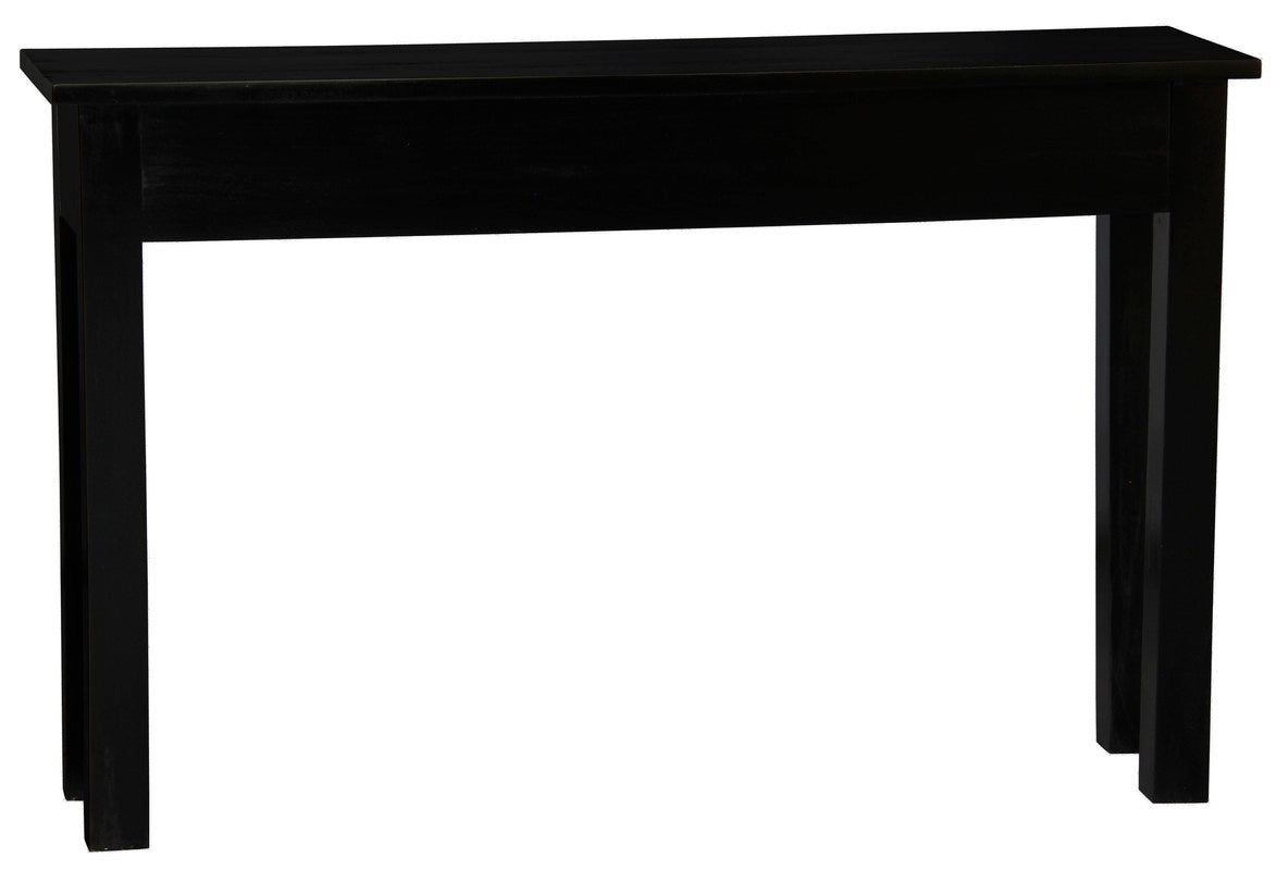 2 Drawer Straight Leg Sofa/Hall Table Black