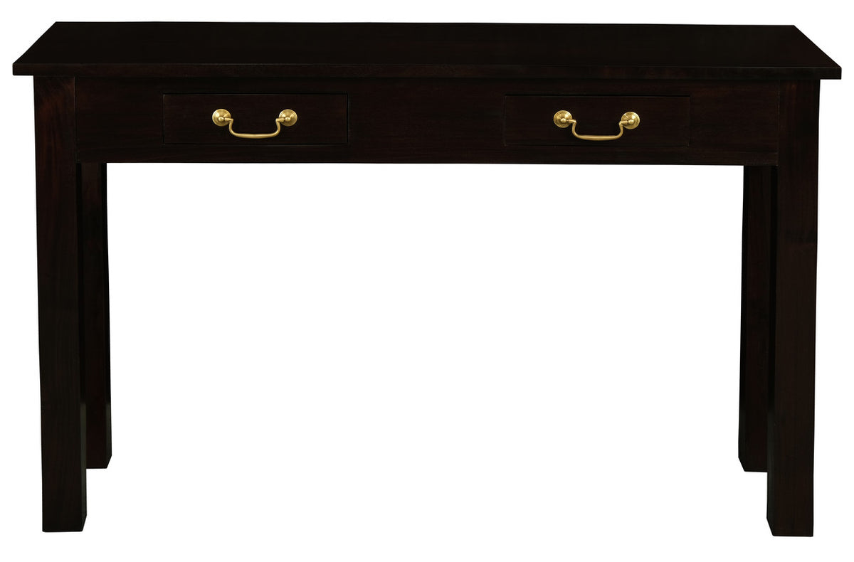 2 Drawer Straight Leg Sofa/Hall Table Chocolate