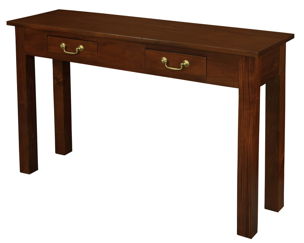 2 Drawer Straight Leg Sofa/Hall Table Mahogany