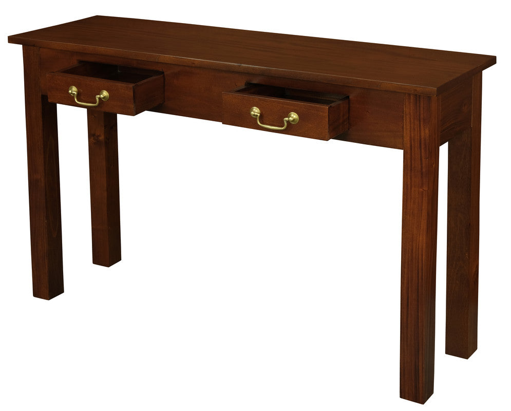 2 Drawer Straight Leg Sofa/Hall Table Mahogany