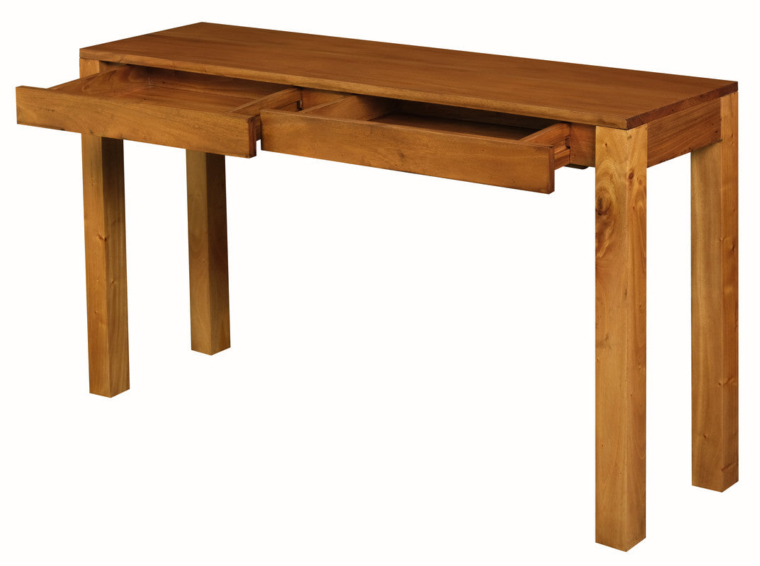 Amsterdam 2 Drawer Sofa Table Light Pecan
